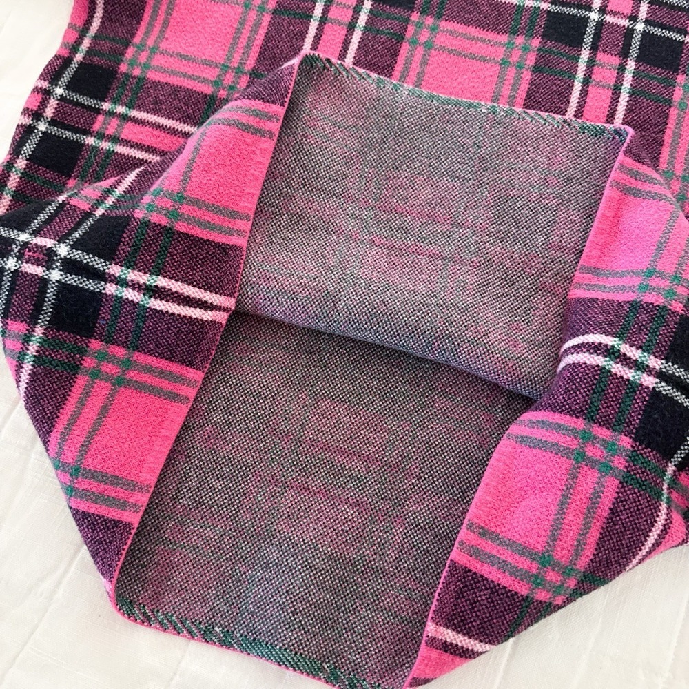 Tahari Plaid Mock Neck Pullover Sweater Women's LARGE Pink Plaid‎ Preppy - Picture 8 of 9
